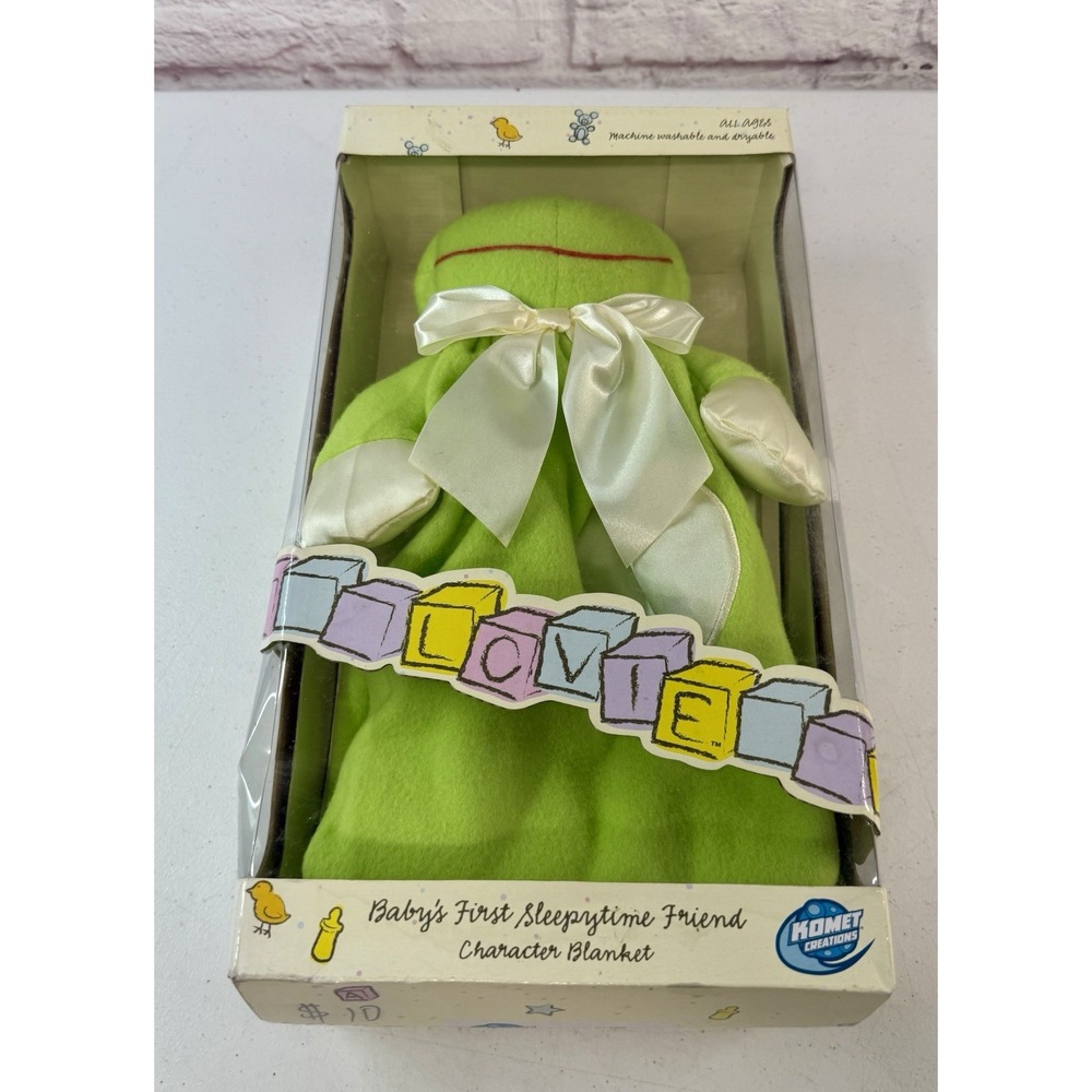 Vintage Komet Creations Green Frog Lovie Security Blanket Blankie *BRAND NEW*